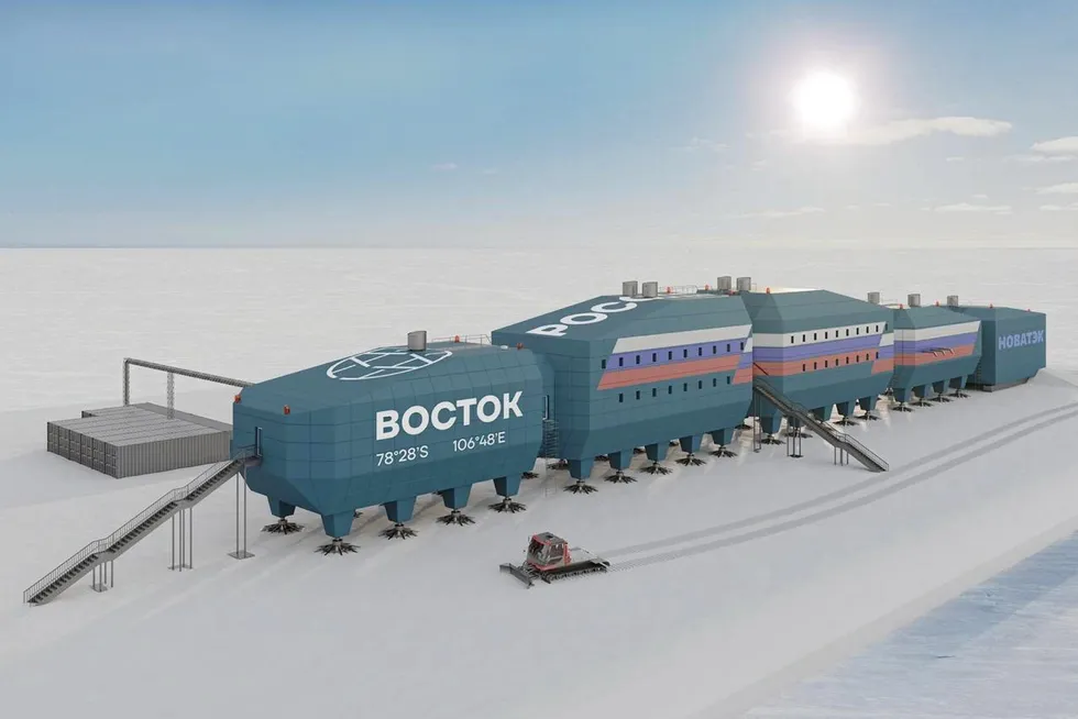 Secure accommodation: an artist's impression of new living modules for Russia's Vostok research station in Antarctica