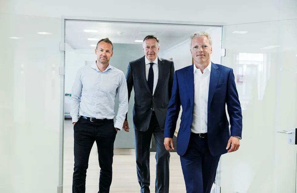 Matlevering gir hodebry for ledelsen i oppkjøpsfondet Herkules Capital. Gaute Gillebo (til venstre), Gert W. Munthe og Cato A. Haug har tapt 70 millioner kroner på selskapet Lina Matkasse i løpet av de siste to årene.
