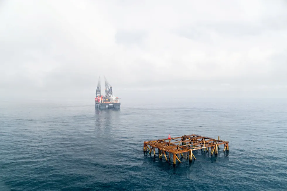 Gone: the removal of Taqa's Brae Bravo topsides in the UK North Sea in August