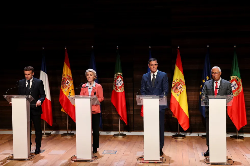Green corridor: The prime ministers of Spain, France and Portugal announced the H2Med hydrogen pipeline at a press conference with European Commission President Ursula von der Leyen.