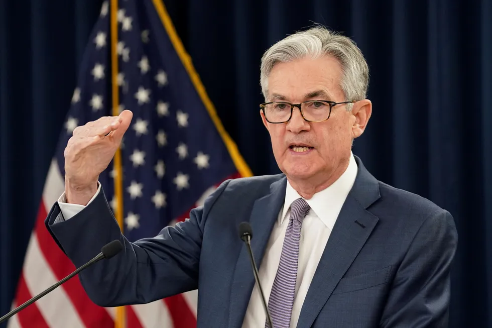 Sentralbanksjefen i den amerikanske sentralbanken Jerome Powell la frem sin rentebeslutning onsdag kveld.