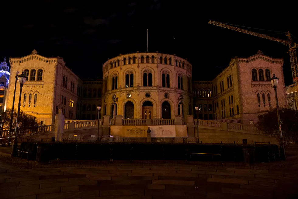 Oslo 20160319.Flere bygg i Oslo merker Earth hour mellom 20.30 og 21.30 lørdag kveldFoto: Torstein Bøe / NTB scanpix Foto: Torstein Bøe/NTB Scanpix