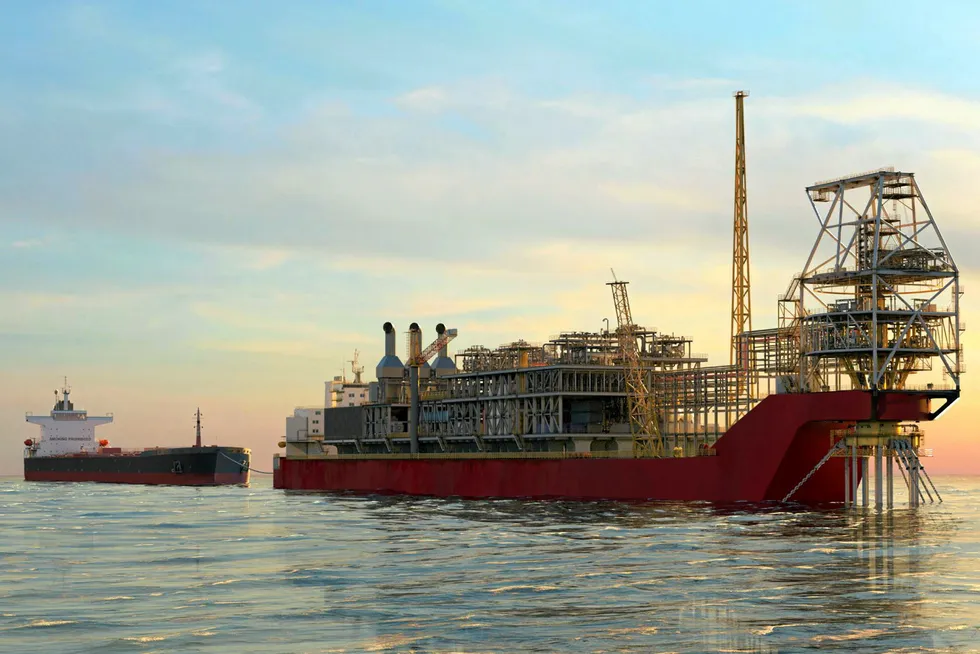 On the drawing board: an artist's impression of the FPSO destined for Sangomar field development off Senegal