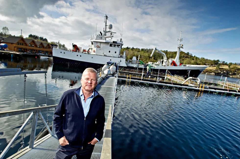 Styreleder Helge Møgster i DOF ASA på Marineholmen i Bergen.