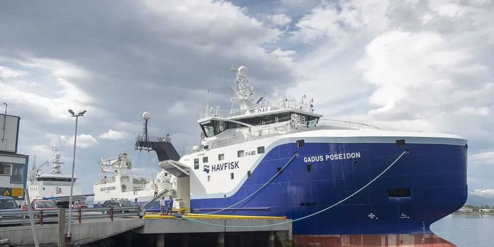 En av Havfisks store torsketrålere Gadus Poseidon. Foto: Lars Åke Andersen.