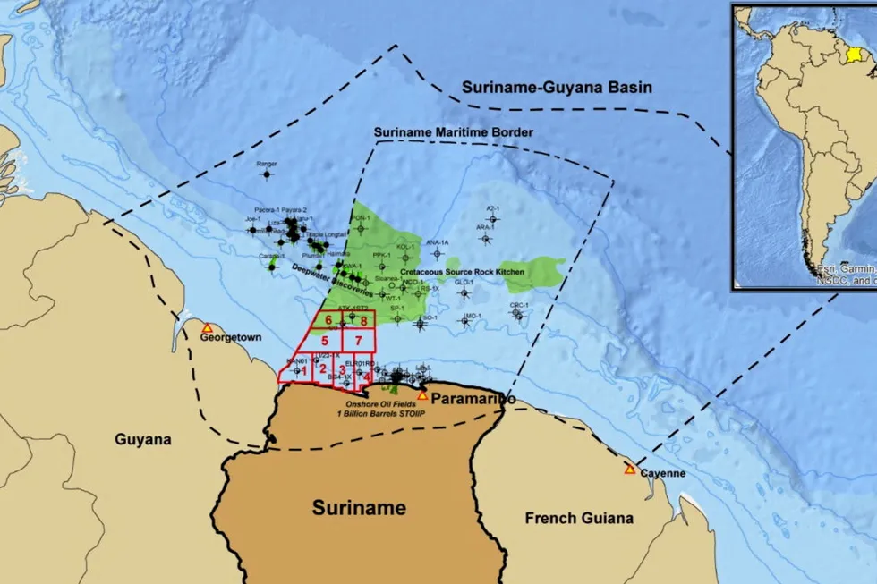 New contract: Suriname blocks offered in the latest bid round