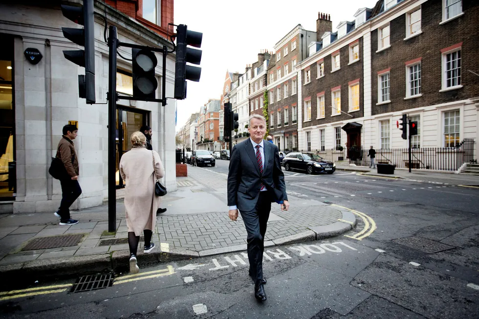 DNB-sjef Rune Bjerke er i London denne uken for å møte investorer og internasjonale banker. Han vil avvente å se om Republikanernes politikk er annerledes enn Trumps kampsaker. Foto: Jeff Gilbert