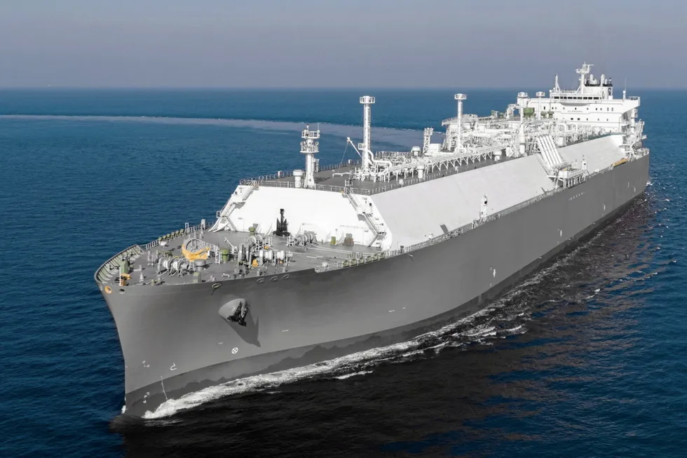 A rendering of a medium-sized ammonia carrier ordered by Purus Marine from Korean shipbuilder Hyundai Mipo Dockyard.