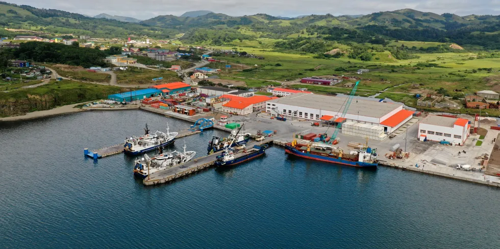 In September 2020, the company built a pelagic processing plant on the island of Shikotan (pictured here).