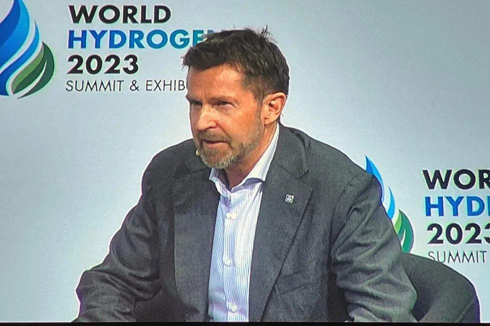Eystein Leren, market development director, Yara Clean Ammonia, speaking at the World Hydrogen Summit 2023