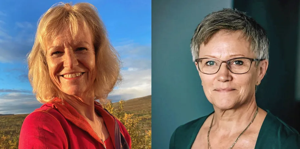 Administrerende direktør i Hammerfest Energi, Gudrun Rollefsen (t.v.) og Partner i Thema Consulting Group, Berit Tennbakk (t.h.) er begge medlemmer av Energikommisjonen som la frem sin rapport onsdag.