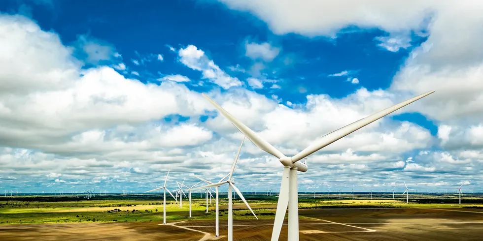A wind farm in Texas.