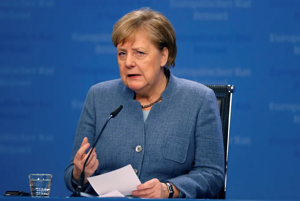 Tysklands statsminister Angela Merkel.