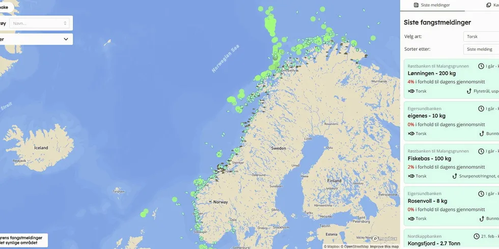 Catchwise bygger sin nettside på fangstdata som Fiskeridirektoratet åpent deler på nett. SDetaljerte fangstkart og fangstmeldinger fra den største fiskeflåten presenters på en enkle og oversiktlige måte.