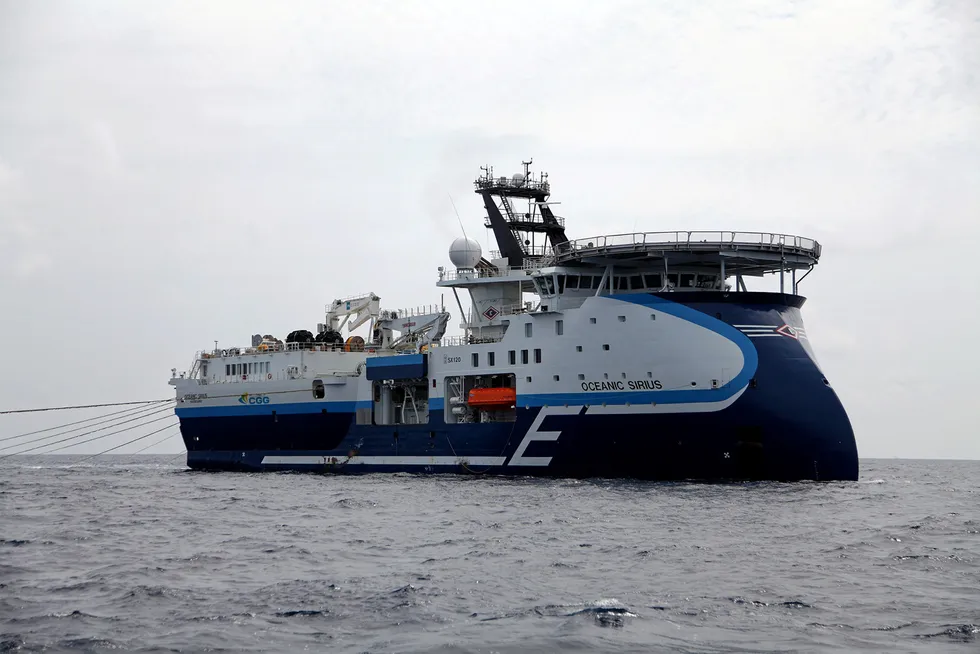 Huge survey: the CGG seismic research vessel Ocean Sirius
