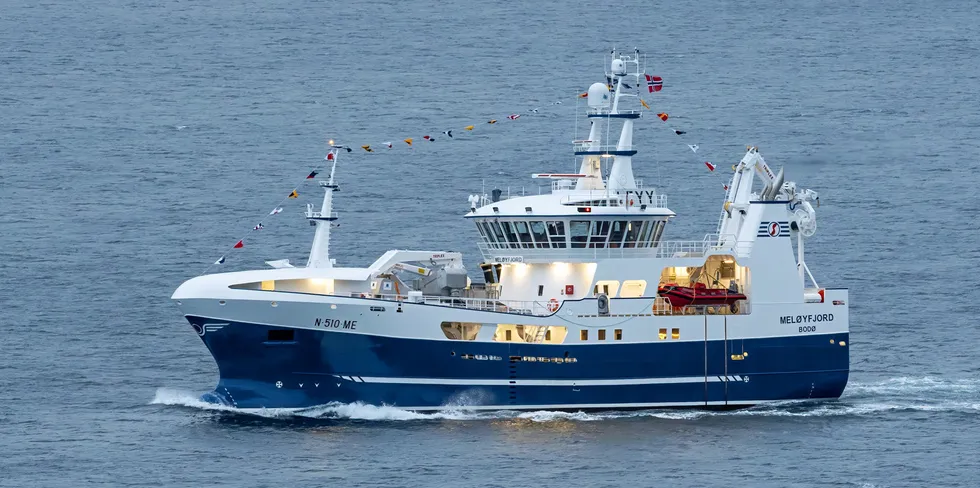 Her er nye «Meløyfjord». Båten ble ferdig fra Stadyard onsdag og skal rett hjem til Halsa i Meløy.