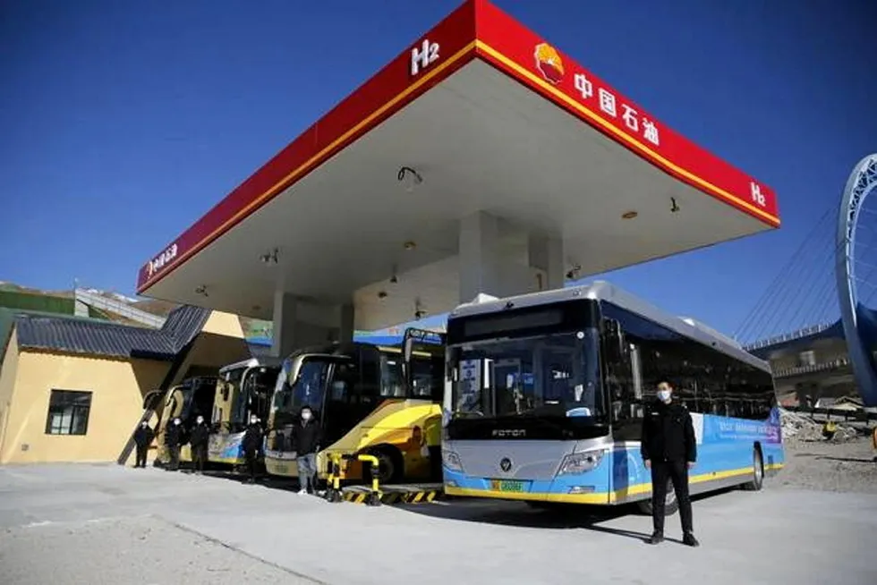 Hydrogen economy: PetroChina's latest hydrogen refilling station in Hebei province, northern China