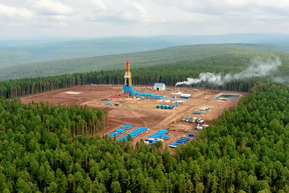 Jobs announced: heavy drilling rig on the Kovykta gas and condensate field in East Siberia in Russia that is operated by Gazprom