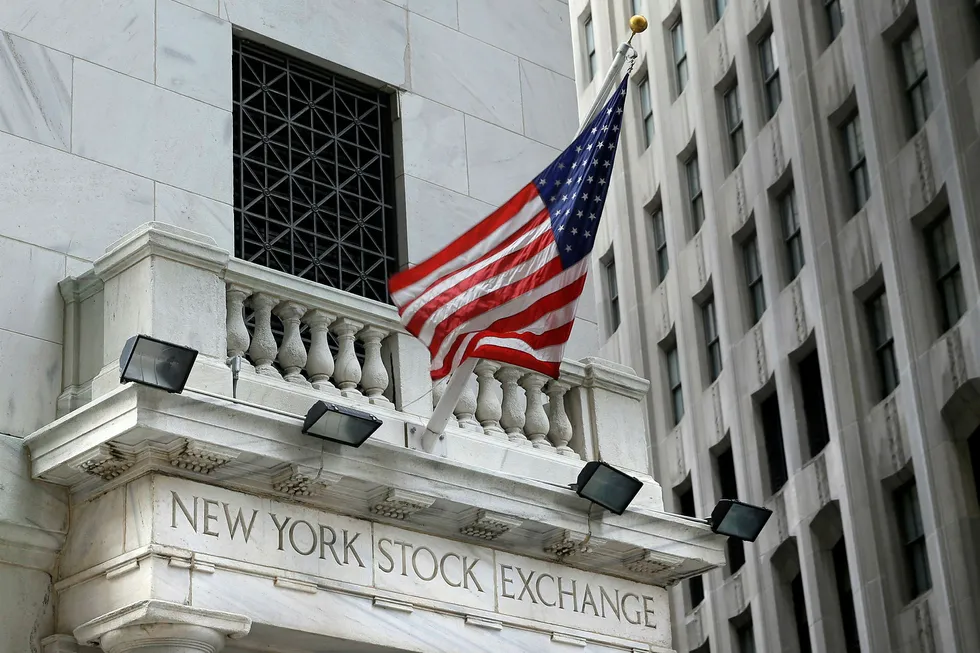 Aksjebørsen NYSE i bydelen Manhattan i New York. Foto: Seth Wenig / AP / NTB Scanpix