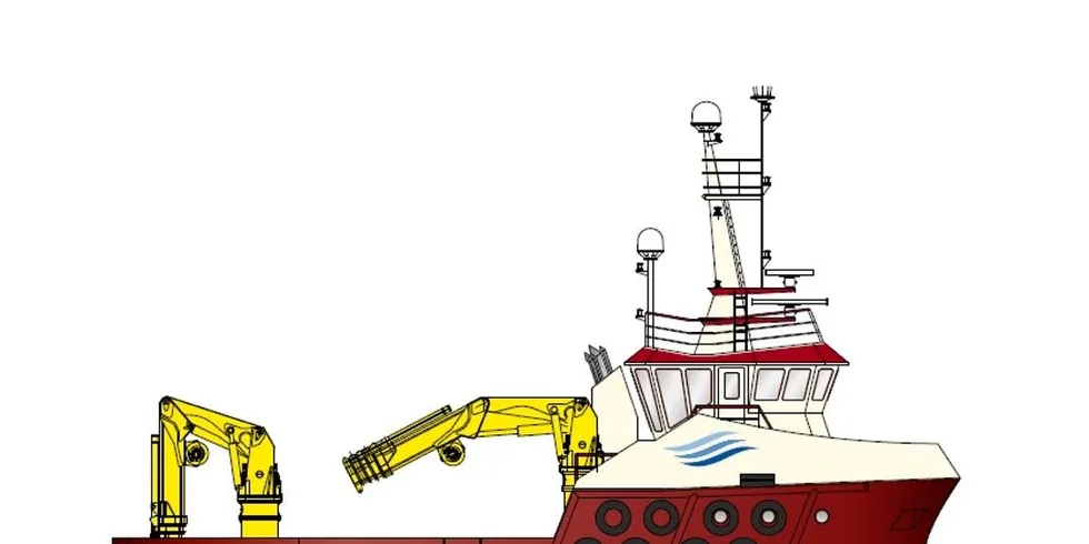 Arbeidsbåten er 23 meter lang og 9,7 meter bred. Den er designet av skotske Macduff Ship Design.