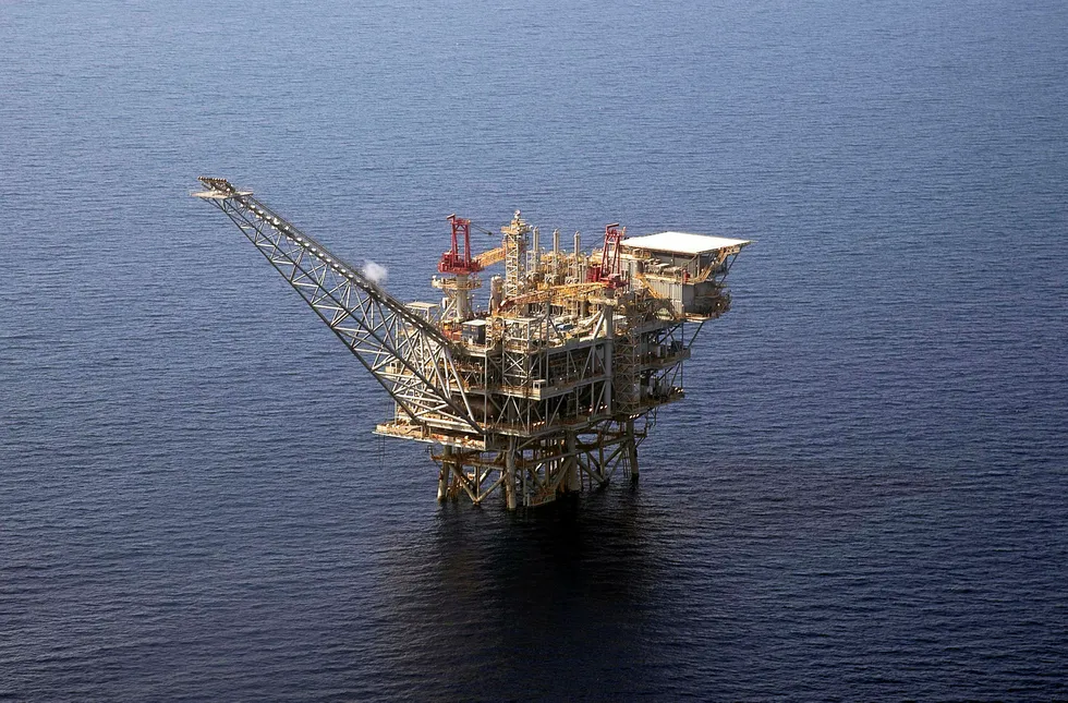 Tamar: production platform in Noble's natural gas field off Israel