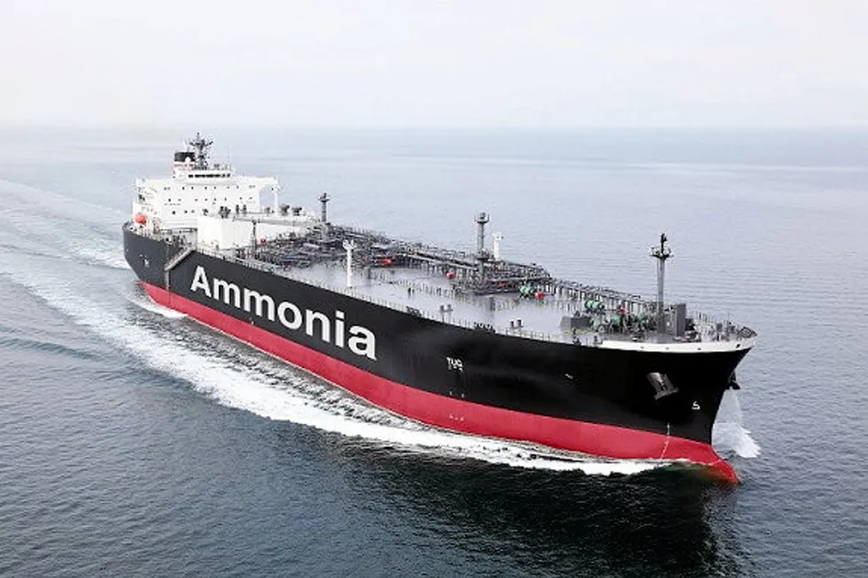 Ammonia vessel.