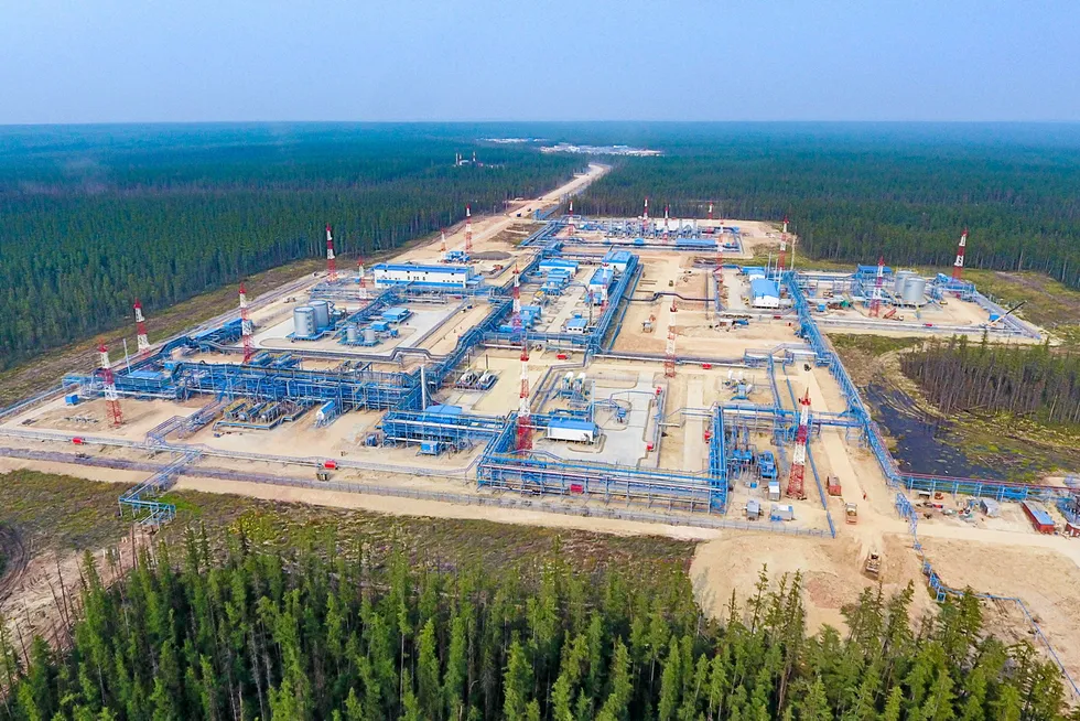 Growth: oil and gas-producing facilities at the Chayanda field in East Siberia in Russia that is operated jointly by Gazprom Neft and its parent, gas monopoly Gazprom