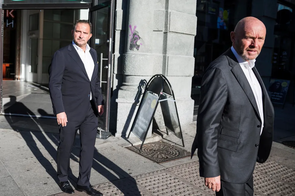 Bostyret etter storkonkursen i hotellkonsernet Maribel mer enn dobler kravene mot de tidligere eierne, Mads Jacobsen (til venstre) og Rune Firing. Nå er kravene kommet opp i 74,5 millioner kroner.