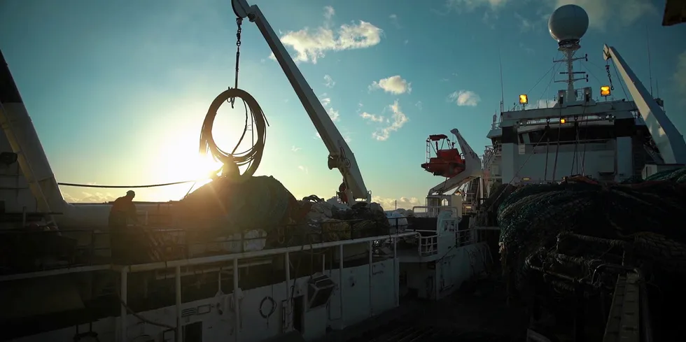 Aker Biomarine har tre krilltrålere som fisker i Antarktis.