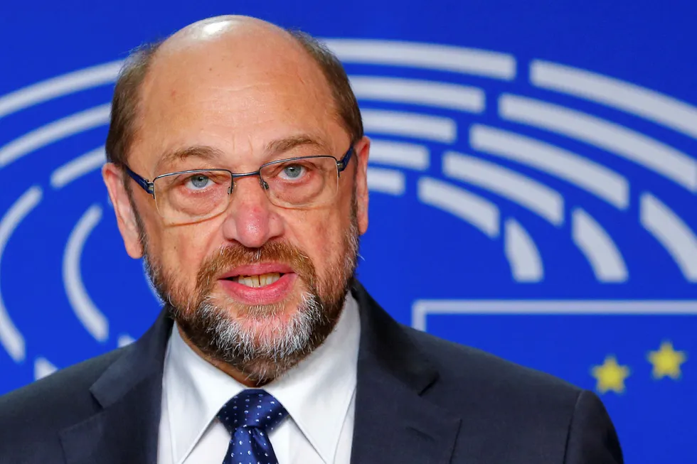 – Neste år vil jeg stille i valget til nasjonalforsamling i Tyskland som kandidat for mitt parti SPD i Nordrhein-Westfalen, sier Schulz. Foto: YVES HERMAN