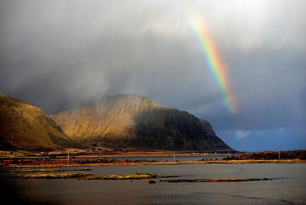 End of the rainbow: Norway's largest petroleum controversy in recent years has been whether or not to open acreage off the Lofoten (above), Vesteraalen and Senja islands for exploration