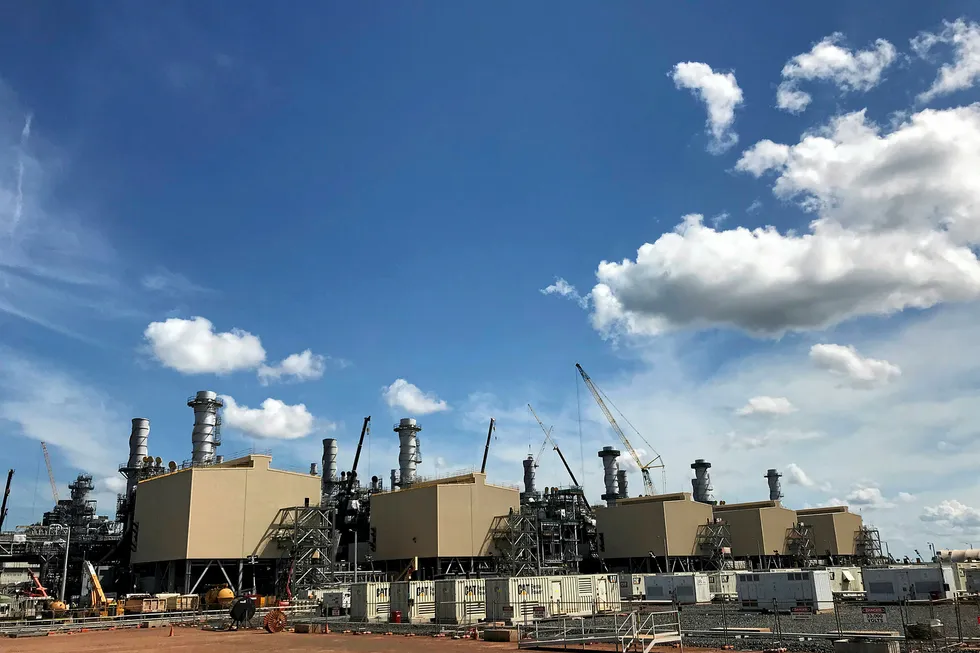 Gearing up: gas turbines being tested at the Ichthys combined cycle power plant in Australia