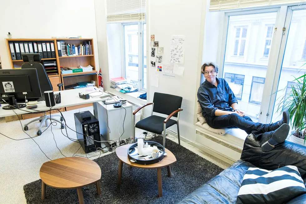 Erik Brataas startet Phonofile i 1999. Her på kontoret i Oslo. Foto: Gunnar Lier