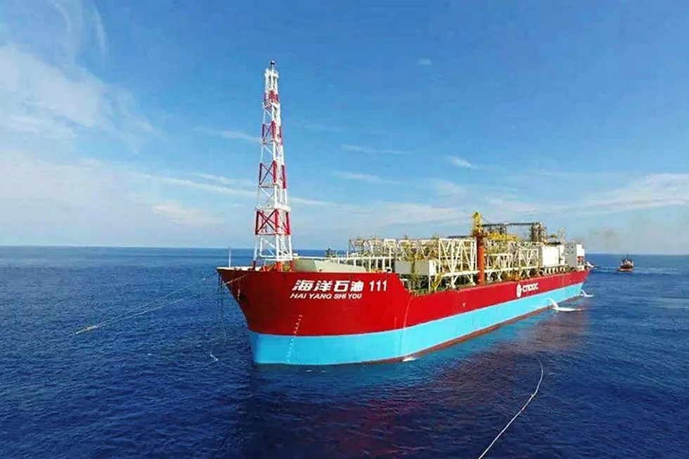 South China Sea scheme: oil will be processed at the Hai Yang Shi You 111 FPSO operated by CNOOC EnerTech