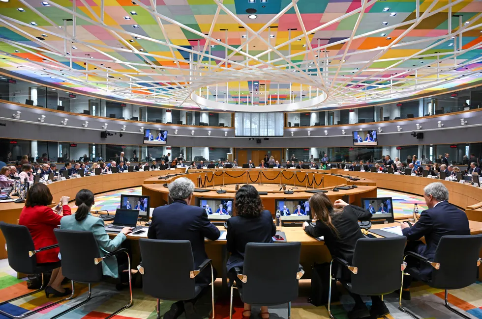 This morning's meeting of the European Council in Brussels.