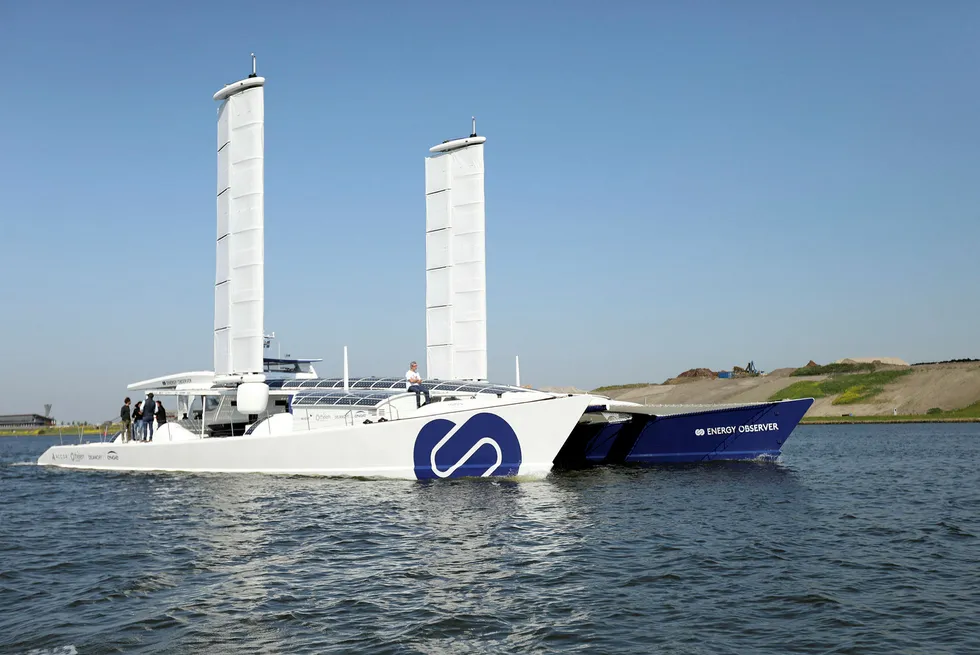 Sign of the times: the Energy Observer, a hydrogen-powered boat