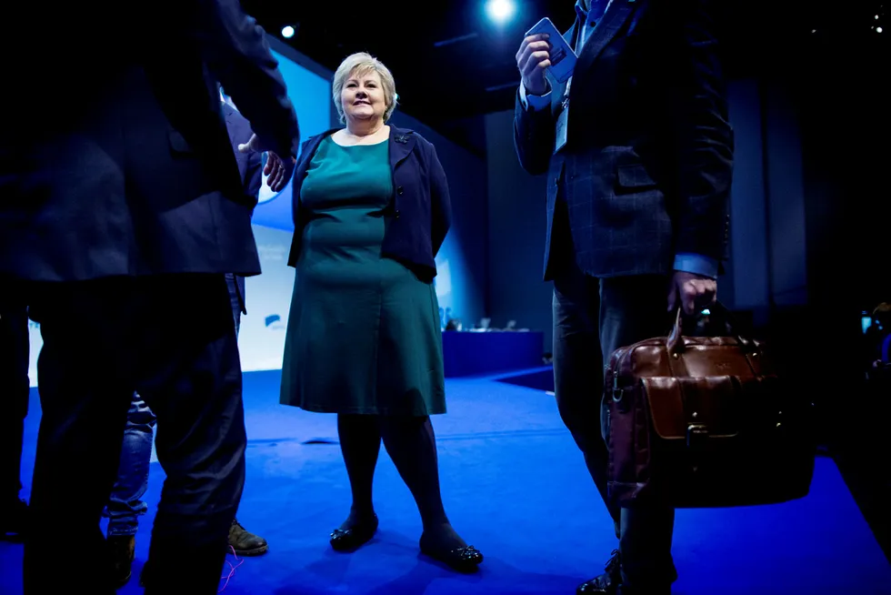 - Det har vært et billig landsmøte, sier statsminister Erna Solberg g. Foto: Ida von Hanno Bast