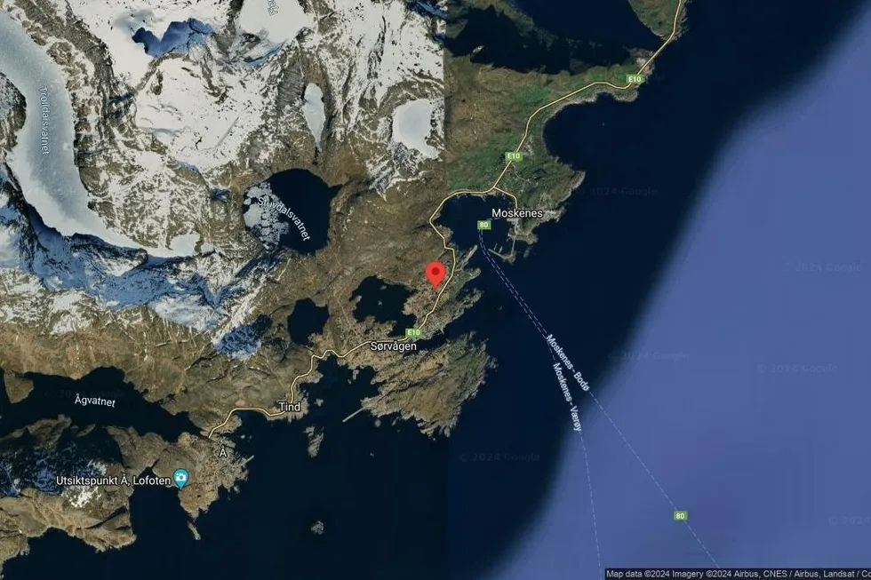 Området rundt Klippenveien 4, Moskenes, Nordland