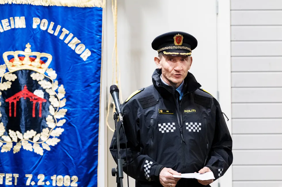 Politimester Nils Kristian Moe er distriktets øverste leder. Her fra åpningen av et treningssenter på Værnes.