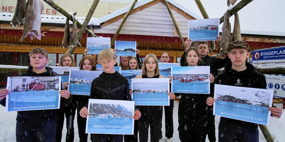 Isen smelter. Havnivået stiger. Fiskemottakene langs kysten kan stå med vann til midt opp på veggen om 70 år. Ungdommens Fylkesråd i Nordland og ungdomstrinnet ved Myre skole krevde handling under Skreikonferansen.