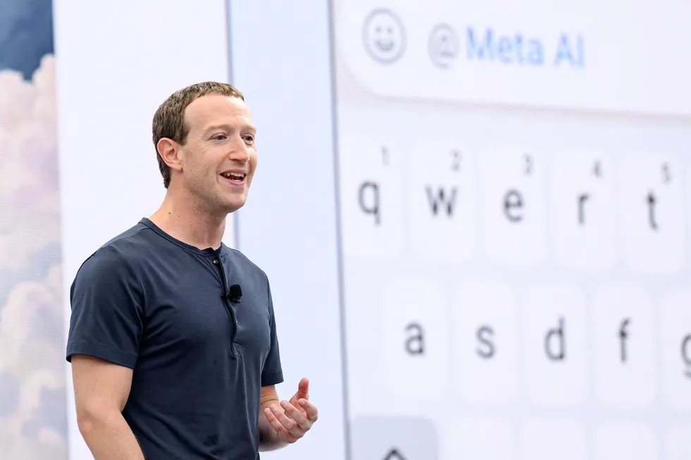 Meta Platforms grunnlegger og konsernsjef Mark Zuckerberg.
