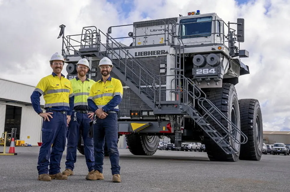 Liebherr is developing a fuel cell version of its T 264 haul truck for Fortescue.