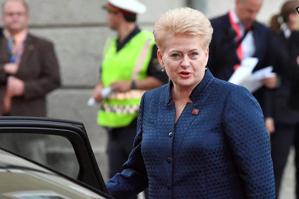 Brexit-forhandlingene står helt stille, bekrefter Litauens president Dalia Grybauskaite.