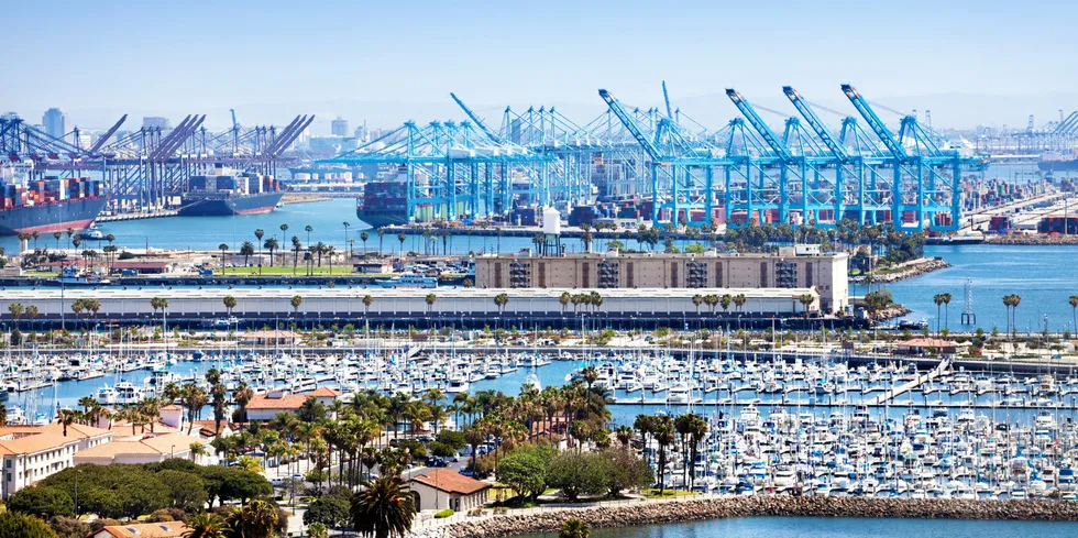 The Port of Long Beach in California.