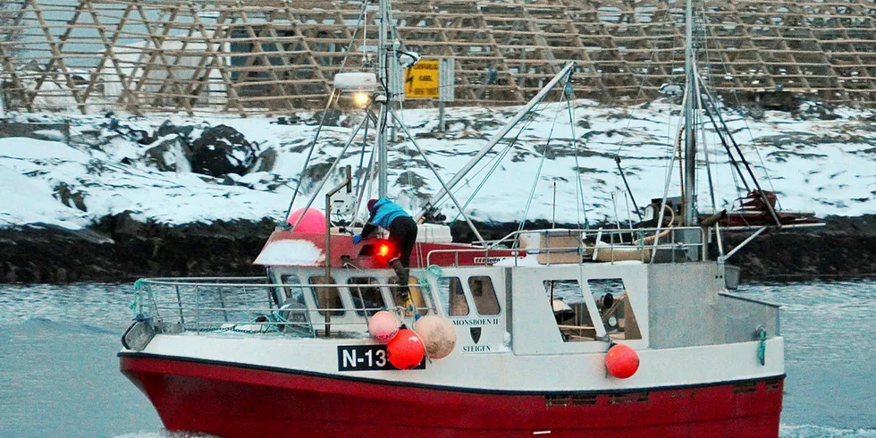 HJEM: «Monsbøen» er tilbake i Steigen etter avsluttet vinterfiske i Vest-Finnmark.