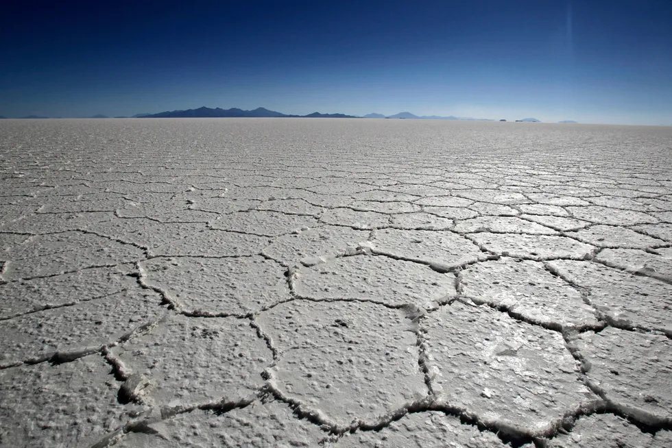 Uyuni-saltsjøen har verdens største reserve av litium, som ligger i Bolivia i Sør-Amerika.