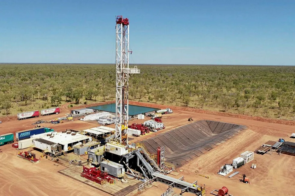 Drilling operations: in Australia's Beetaloo basin