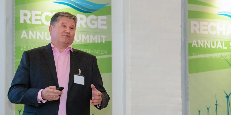 Ocean Winds' Grzegorz Gorski at a Recharge industry event.
