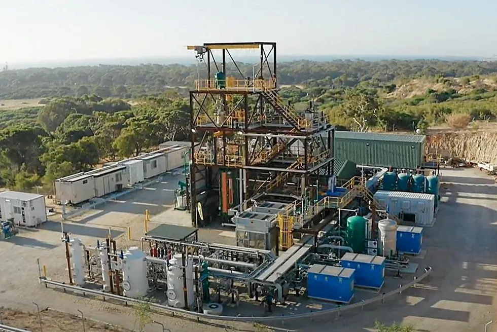 Hazer's commercial demonstration plant near Perth, Western Australia.