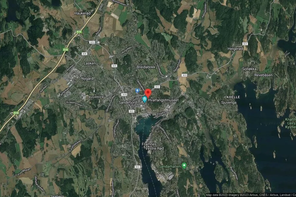 Området rundt Prestegårdsveien 3A, Sandefjord, Telemark og Vestfold